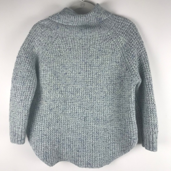 Free People | Blue-Grey Cowl Neck Sweater - Picture 2 of 4